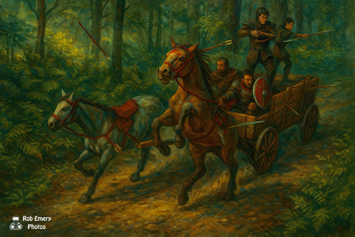 Our caravan is attacked by unfriendly orcs